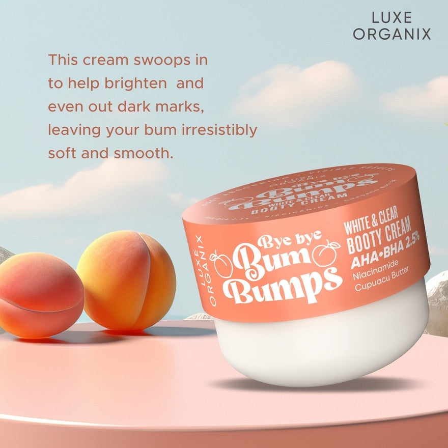 Luxe Organix Bye Bye Bum Bumps White & Clear Booty Cream
