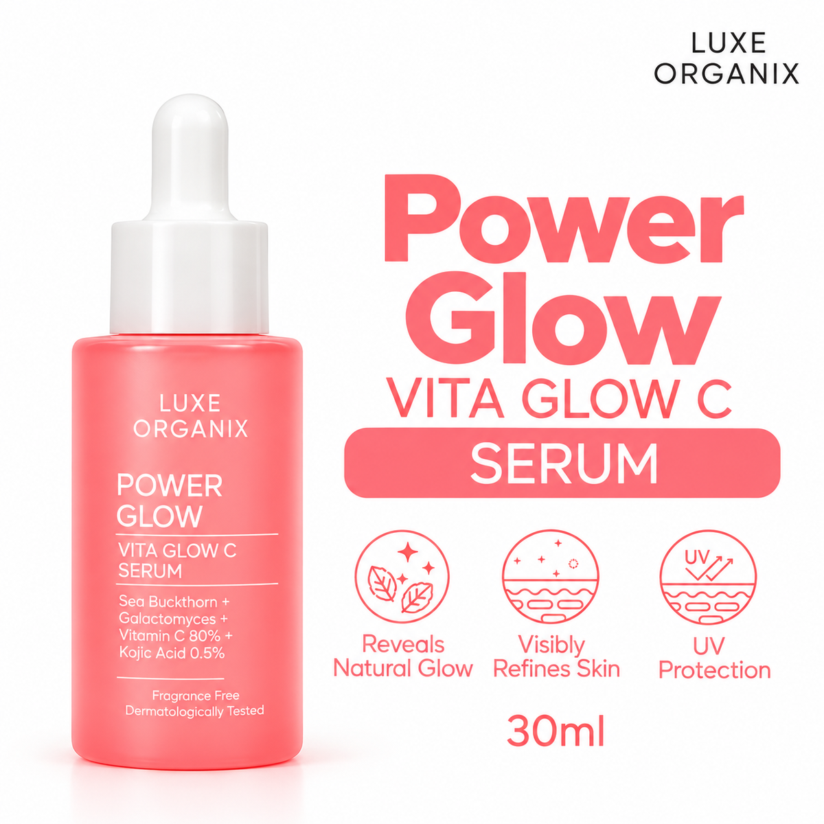 Luxe Organix Power Glow Vita Glow C Serum 30ml