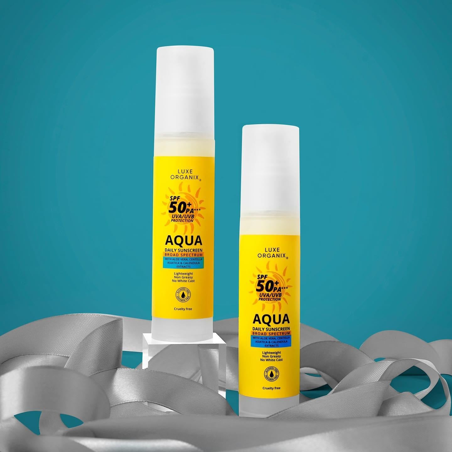Luxe Organix Aqua Daily Sunscreen SPF50+ PA*** UVA/UVB Protection 50ml