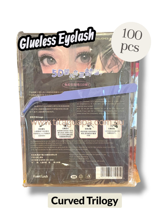 Glueless Eyelash 5D Baby Curved Style 100 clusters