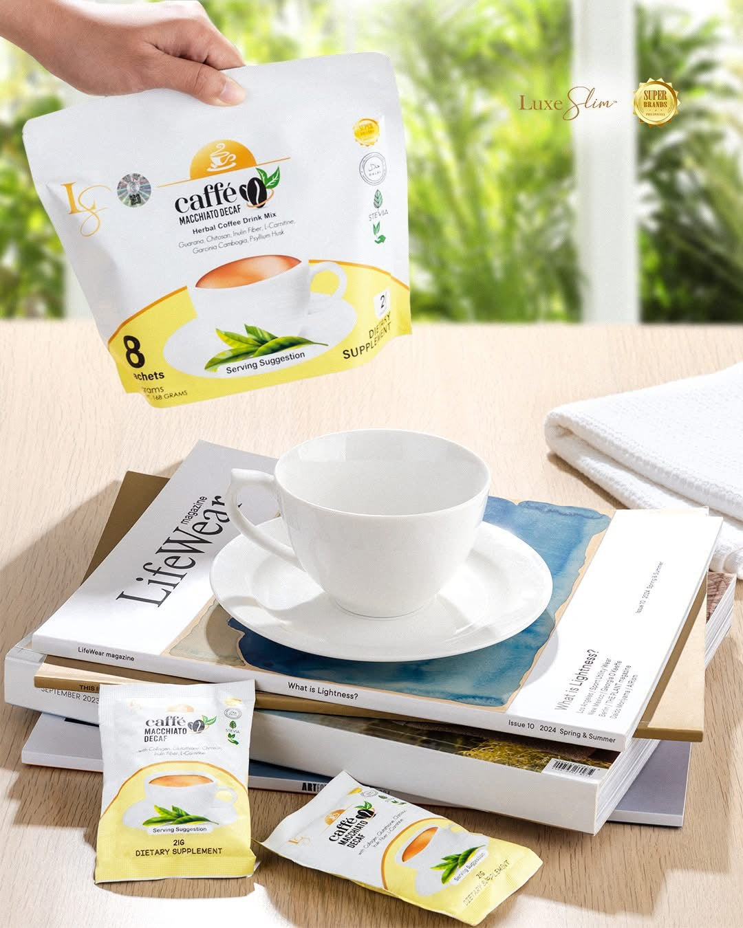LuxeSlim Caffé Macchiato DECAF 8 sachets