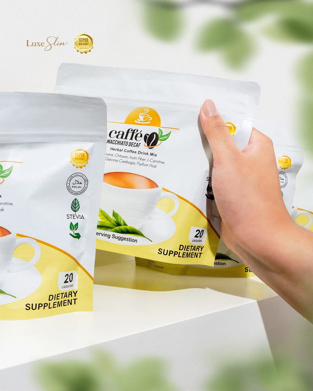 LuxeSlim Caffé Macchiato DECAF 8 sachets