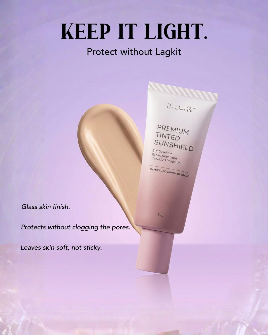 Her Choice Ph Premium Tinted Sunscreen SPF50+   50g