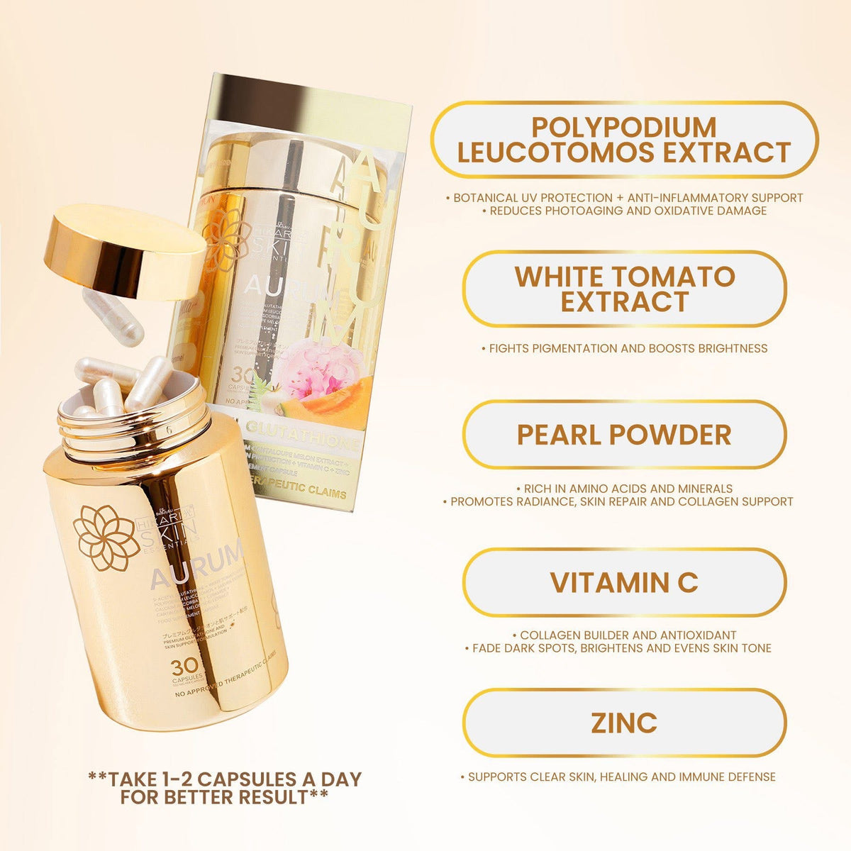 Hikari Skin Essentials AURUM S-Acetyl Glutathione 30 caps