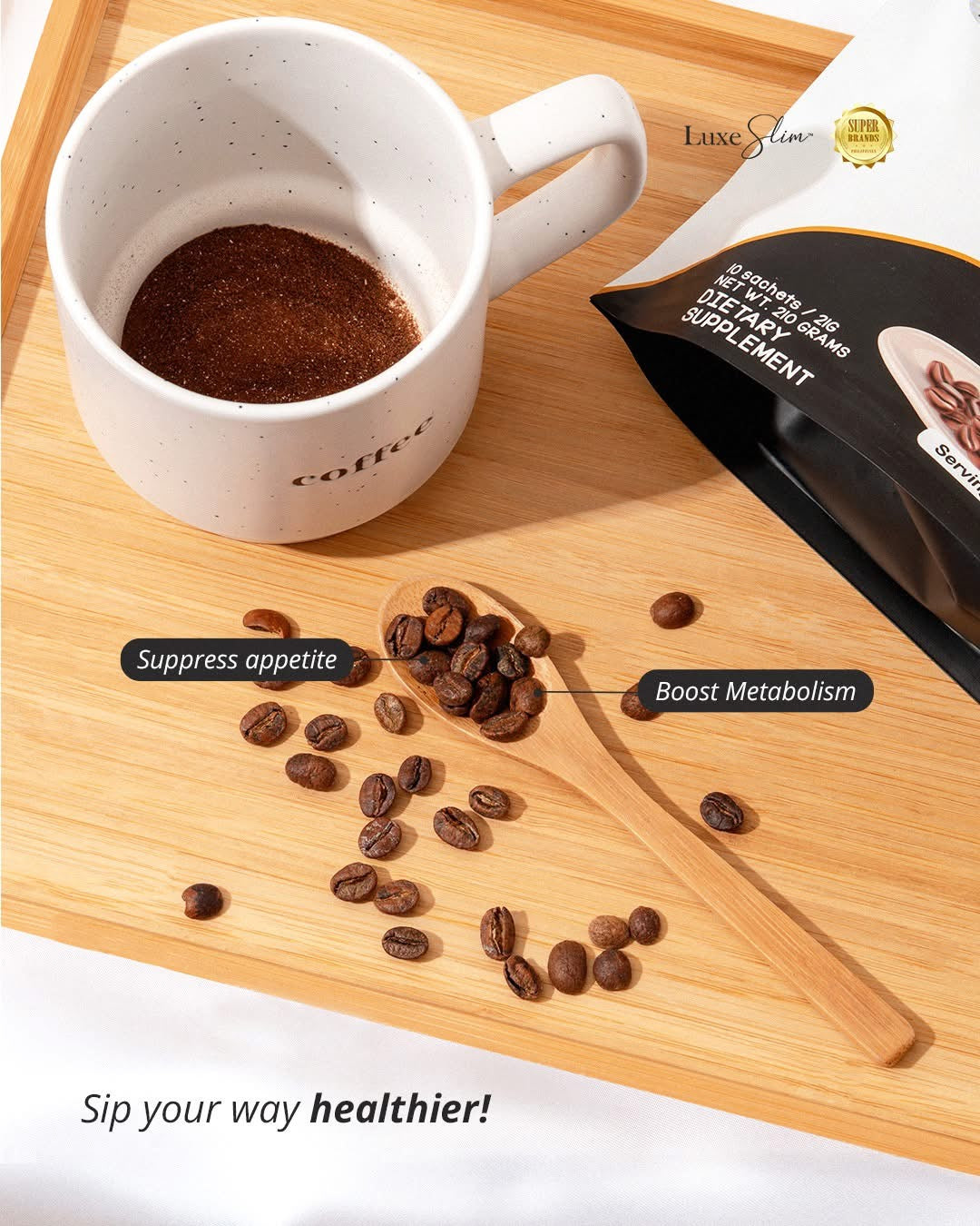 Luxe Slim Caffé Black 8 sachets