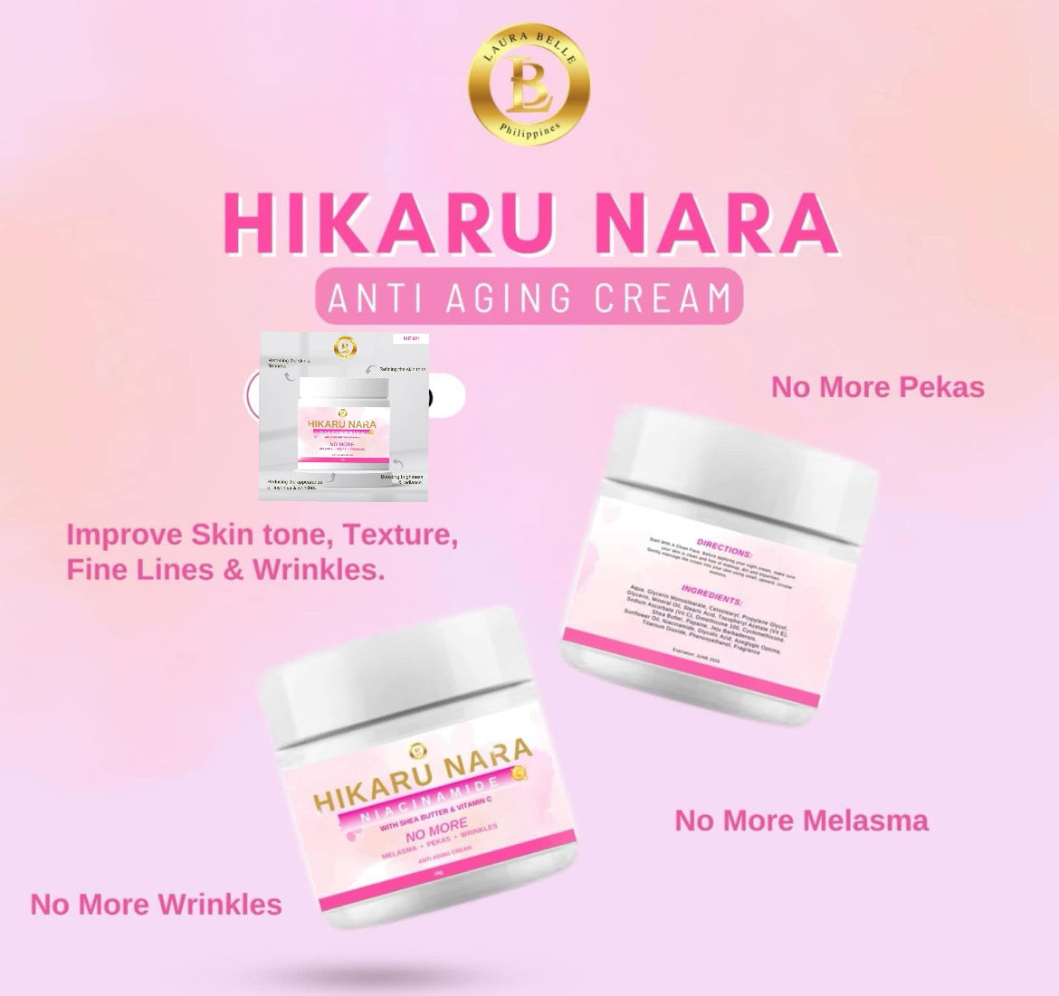 Hikaru Nara Niacinamide Bleaching Whipped Soap (with FREE Niacinamide Face Cream) LIMITED OFFER ONLY!