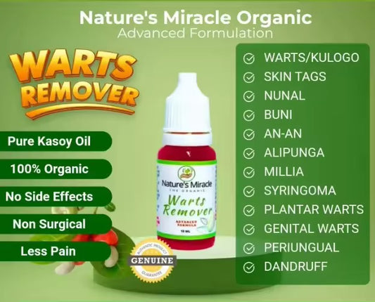 Nature’s Miracle Organic Warts Remover – 10ml (Kasoy Oil)