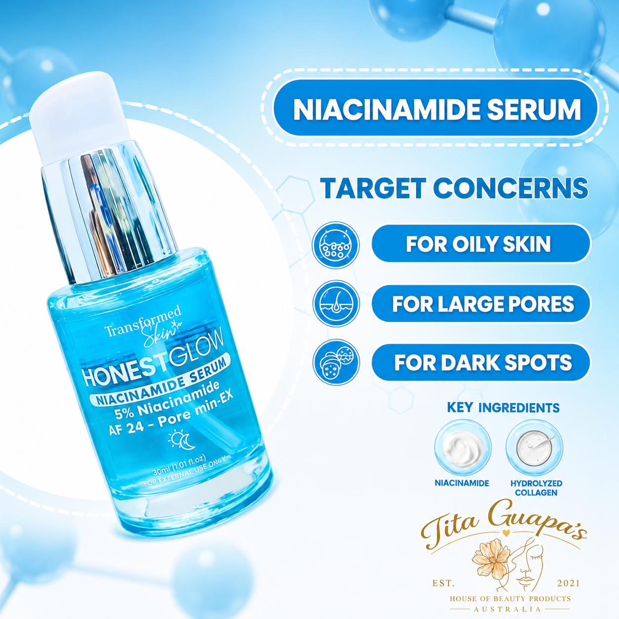 HonestGlow Niacinamide Serum 30ml