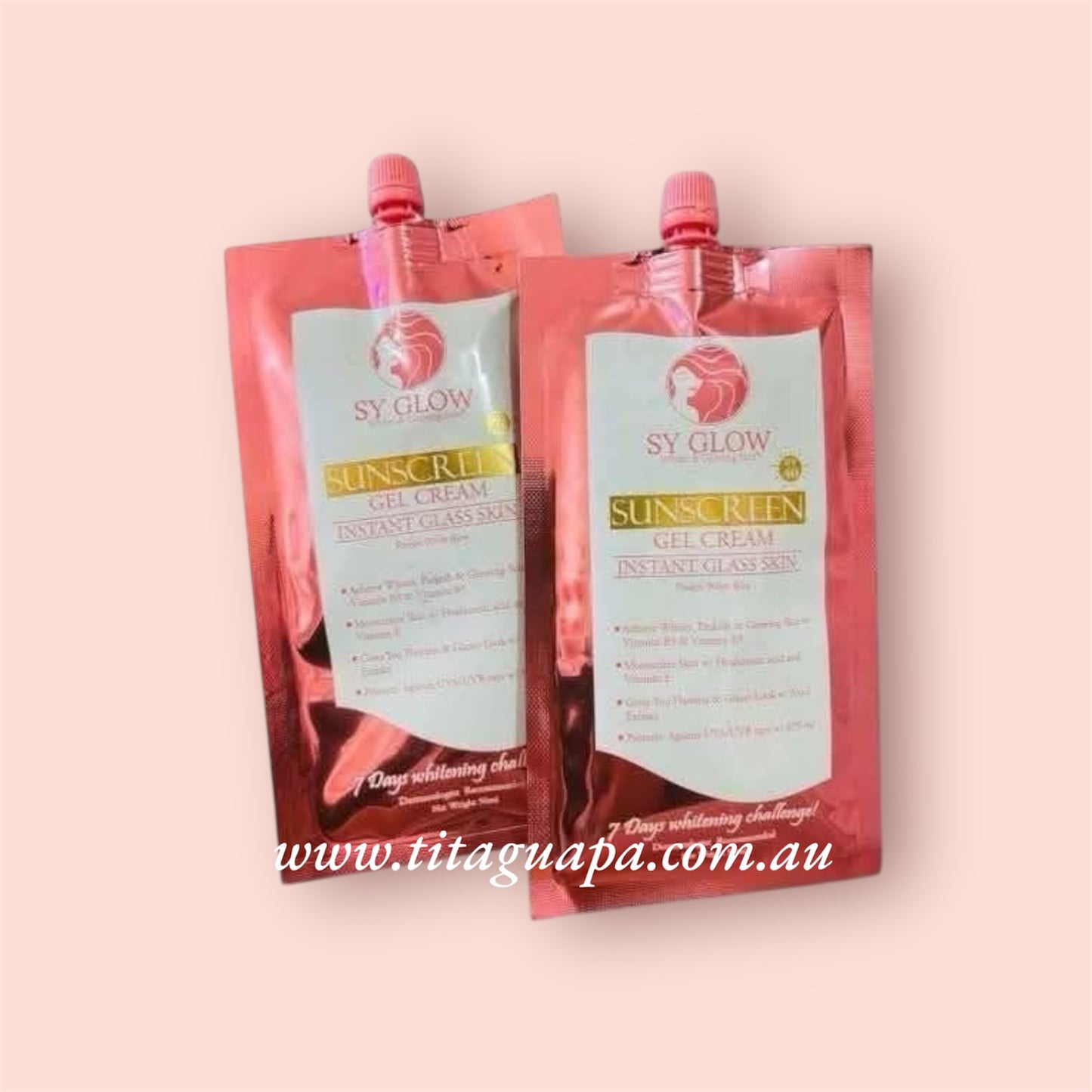 SY Glow Sunscreen Gel Cream Instant Glass Skin  SPF40 50ml