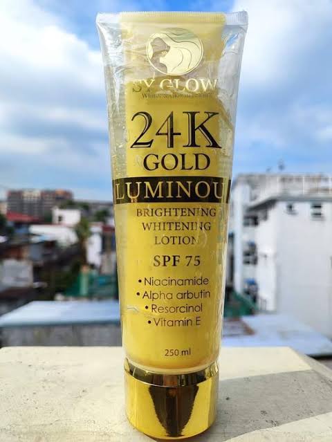 SY Glow 24K Gold Luminous Brightening Whitening Lotion SPF75