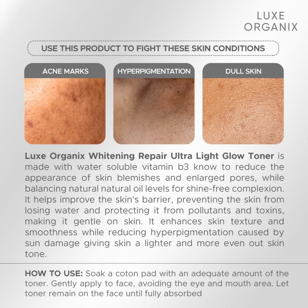 Luxe Organix ClinicalPRO Whitening Repair Ultra Light Glow Serum 30ml
