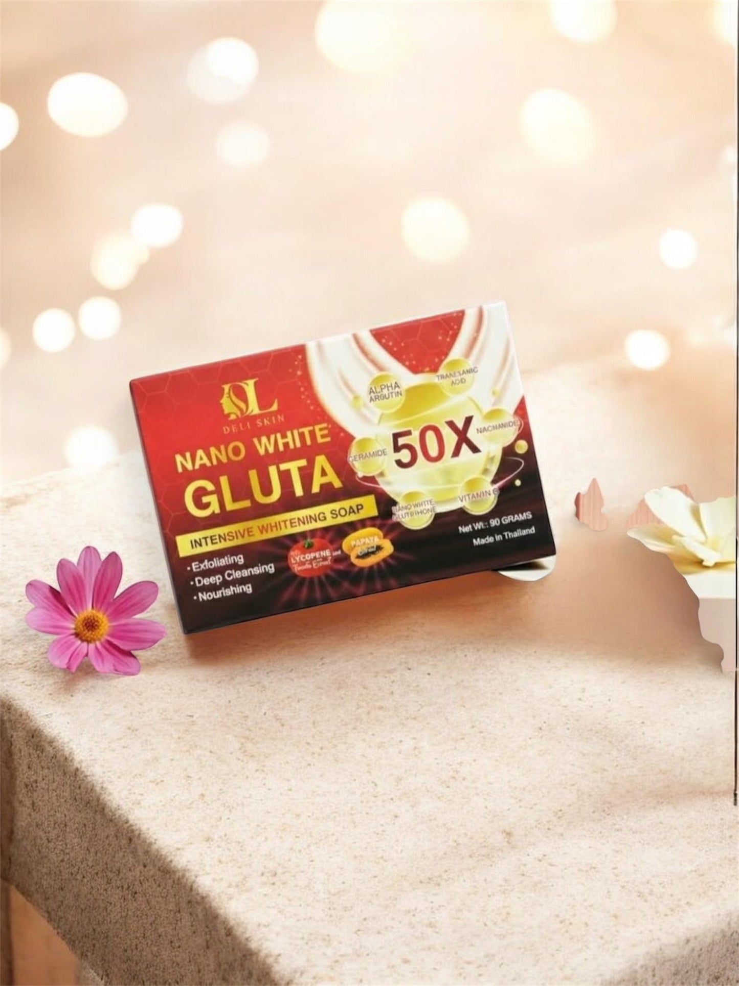 Deli Skin Nano White Gluta Intense Whitening Soap 90g