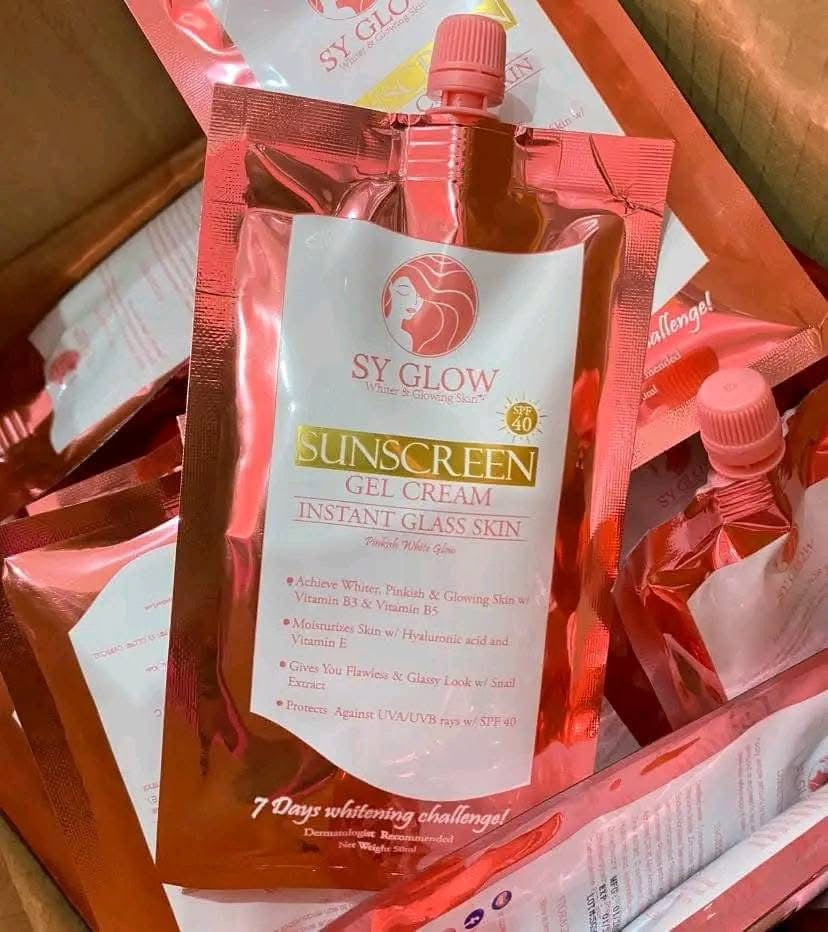 SY Glow Sunscreen Gel Cream Instant Glass Skin  SPF40 50ml