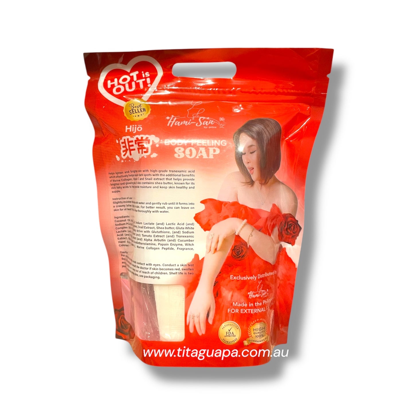 Hami-San Hijo Body Peeling Soap 5 pcs (50g each)