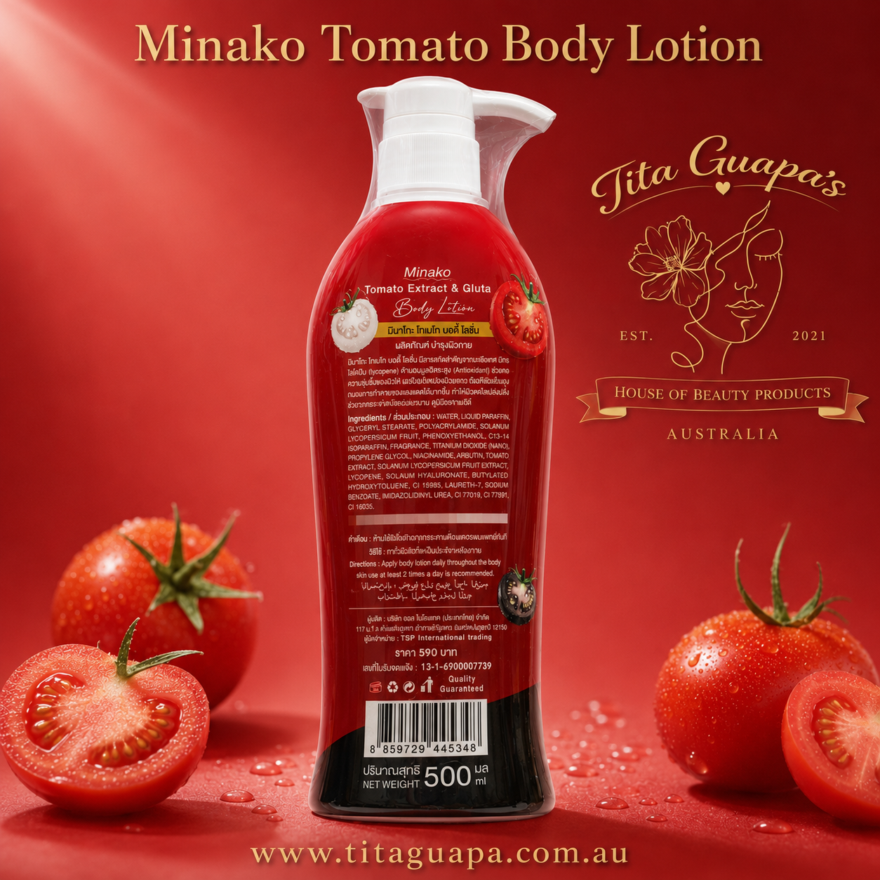 Minako Tomato Body Lotion 500ml