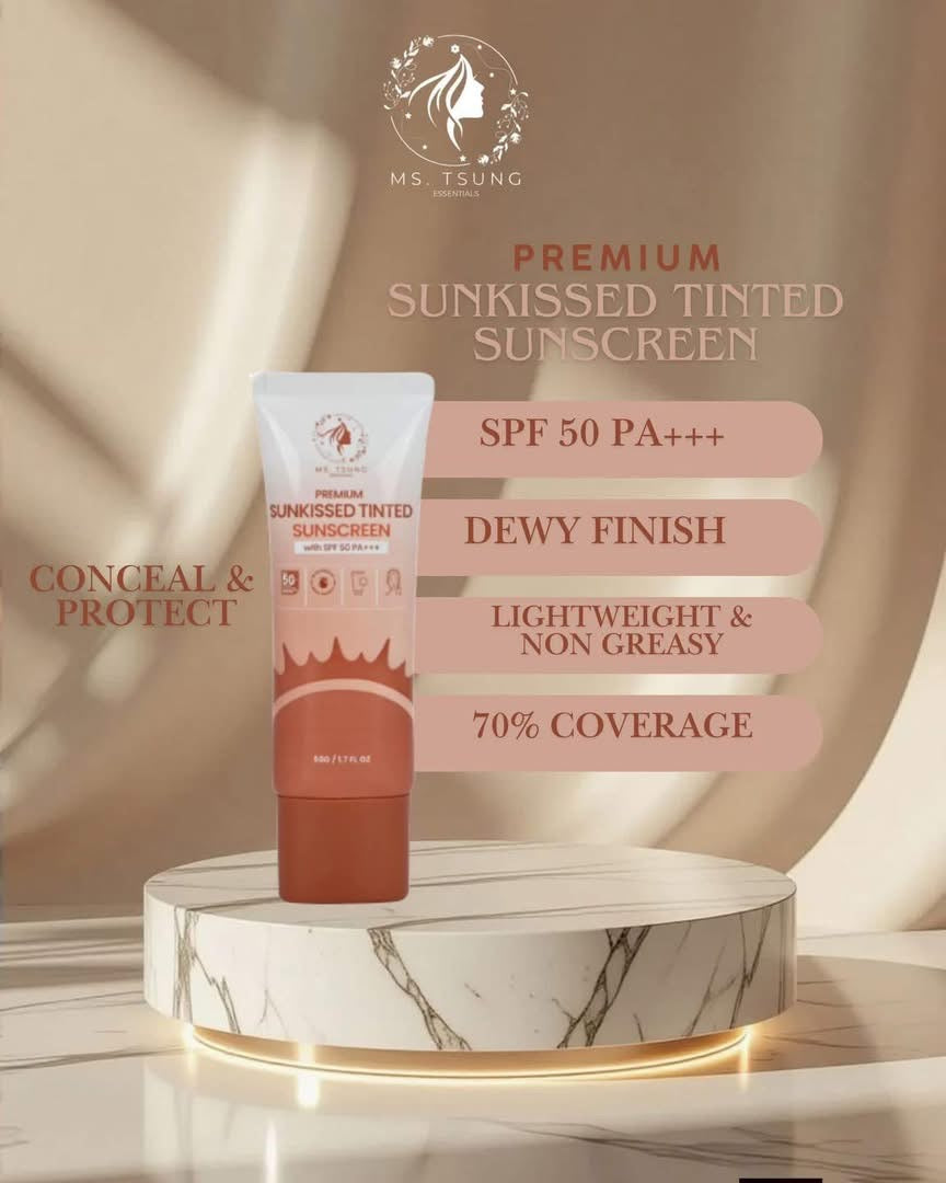 Ms Tsung Premium Sunkissed Tinted Sunscreen 50g with SPF 50 PA+++