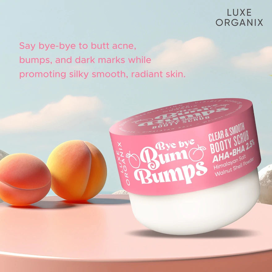 Luxe Organix Bye Bye Bum Bumps Clear & Smooth Booty Scrub