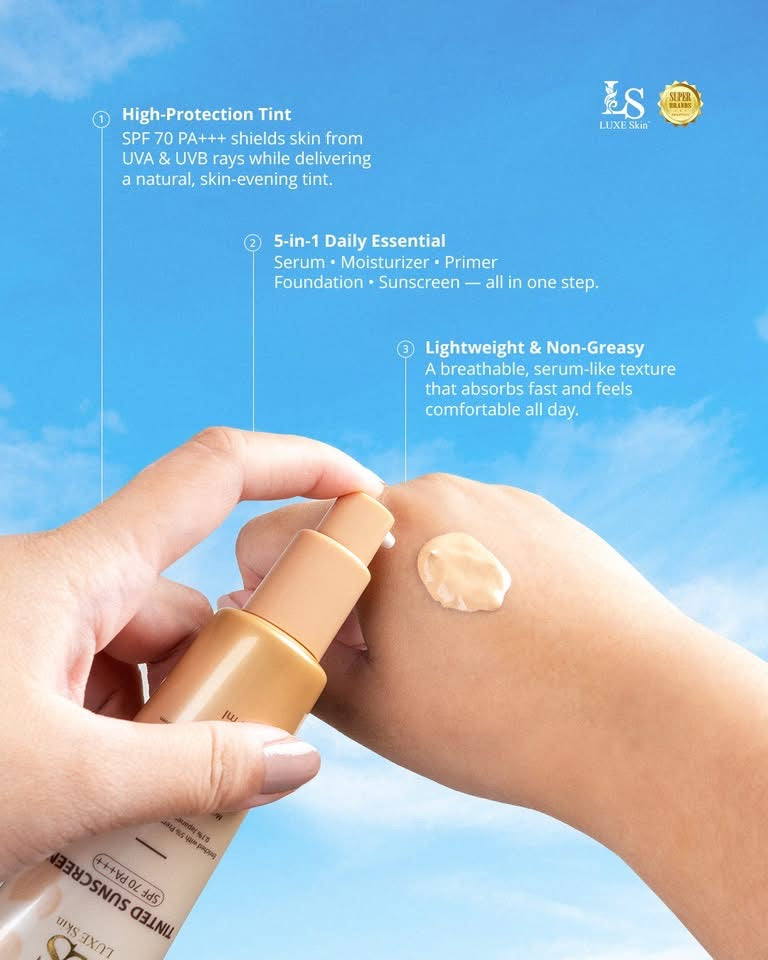 Luxe Skin Tinted Sunscreen SPF70 PA+++  45ml