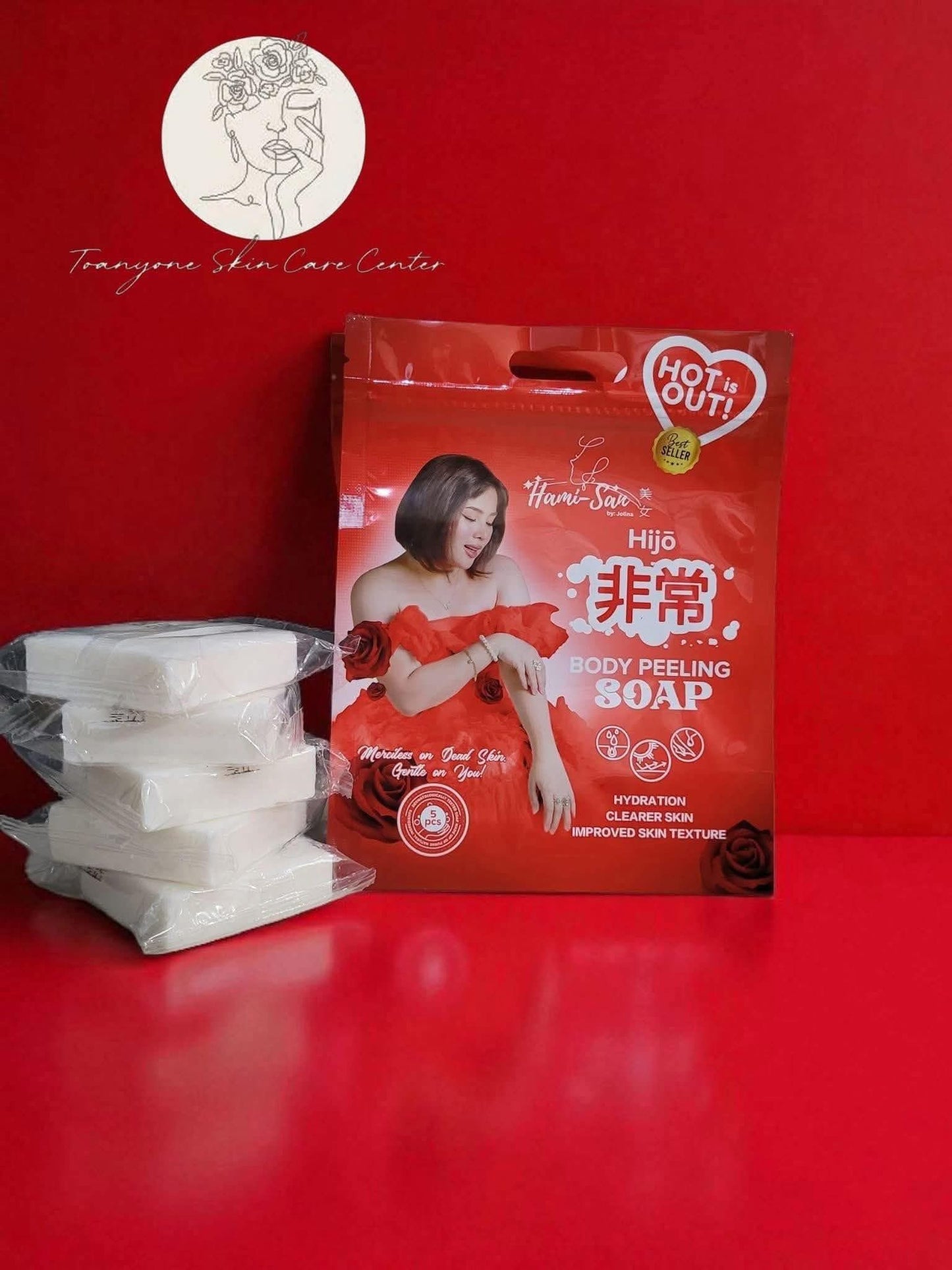 Hami-San Hijo Body Peeling Soap 5 pcs (50g each)