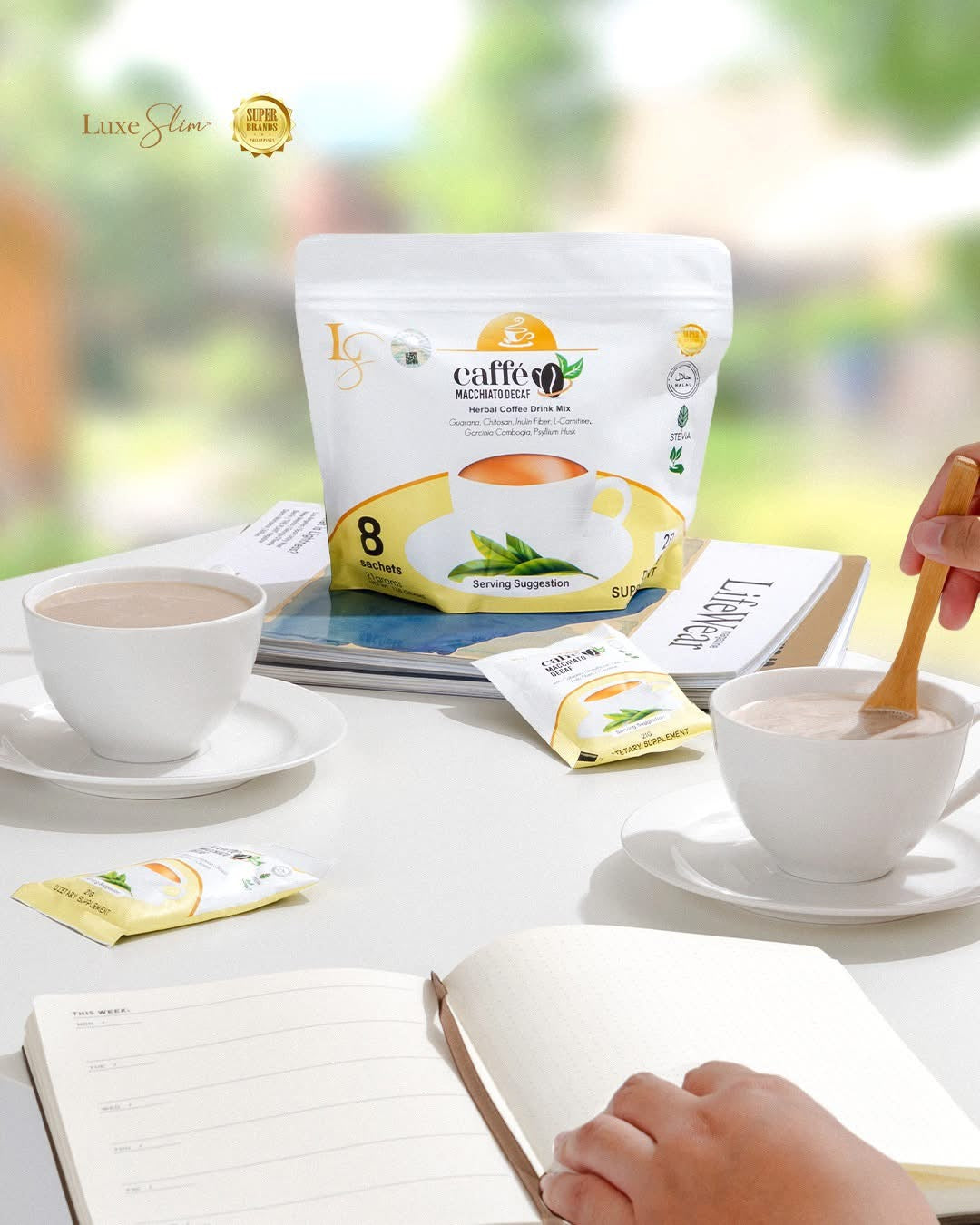 LuxeSlim Caffé Macchiato DECAF 8 sachets