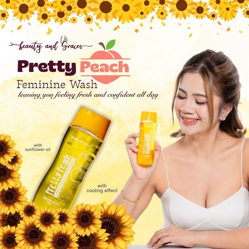 Pretty Peach Feminine Wash With Sunflower Oil 150ml