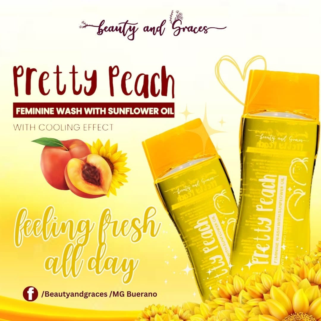 Pretty Peach Feminine Wash With Sunflower Oil 150ml