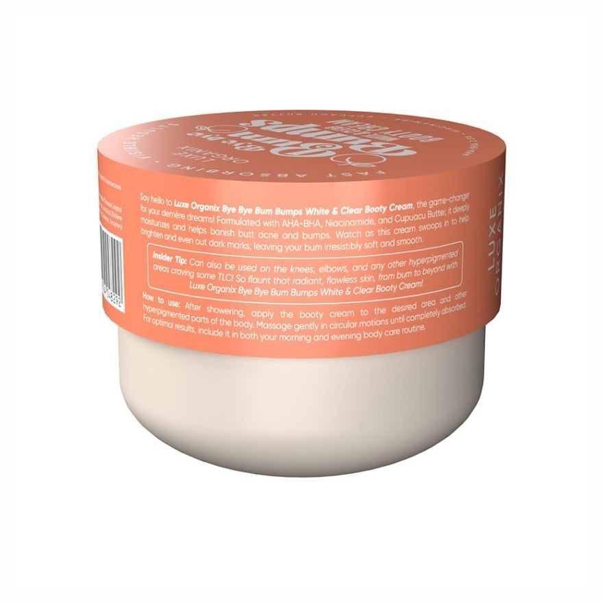 Luxe Organix Bye Bye Bum Bumps White & Clear Booty Cream