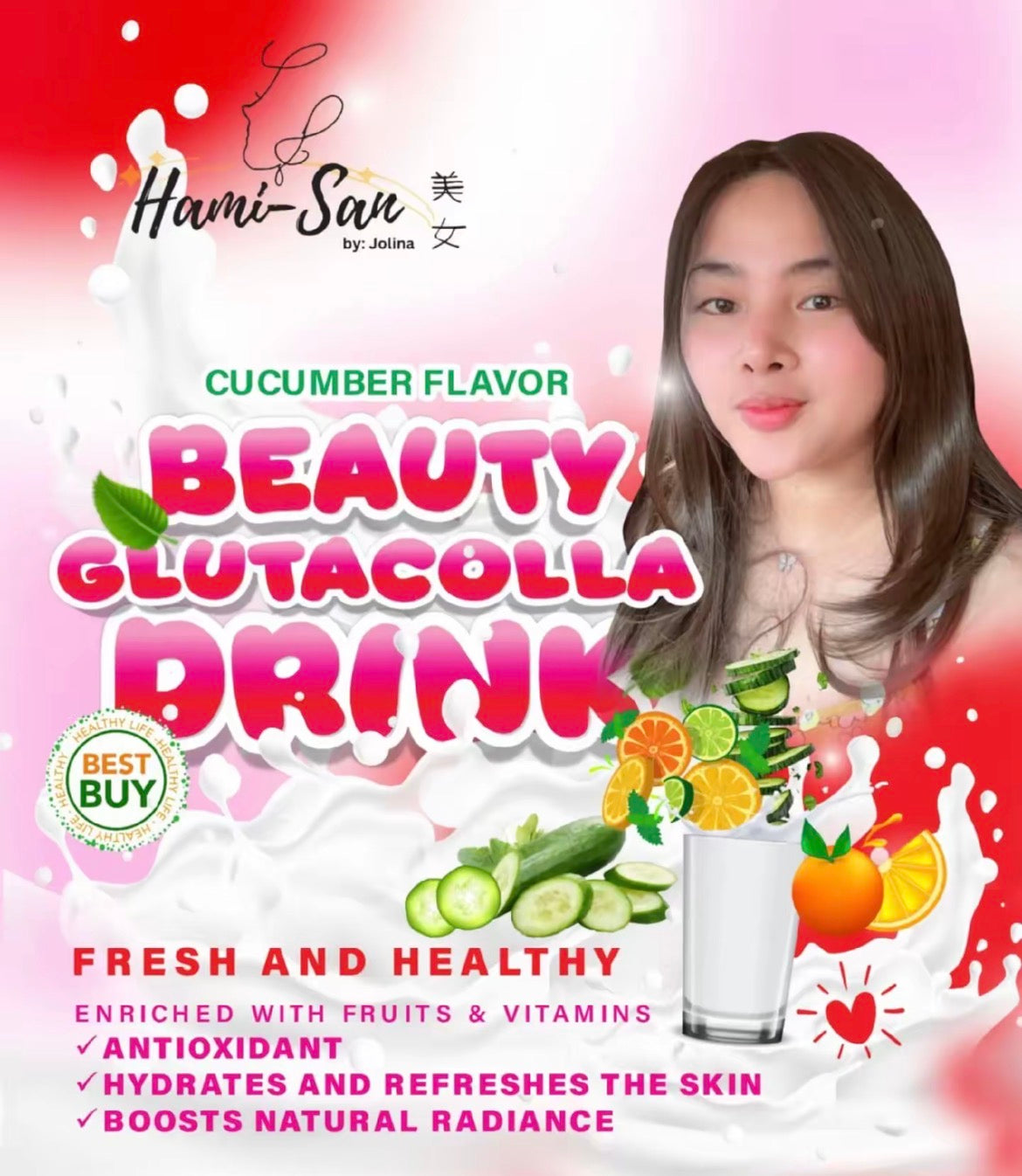 Hami-San Beauty Glutacolla Drink – Cucumber Flavor
