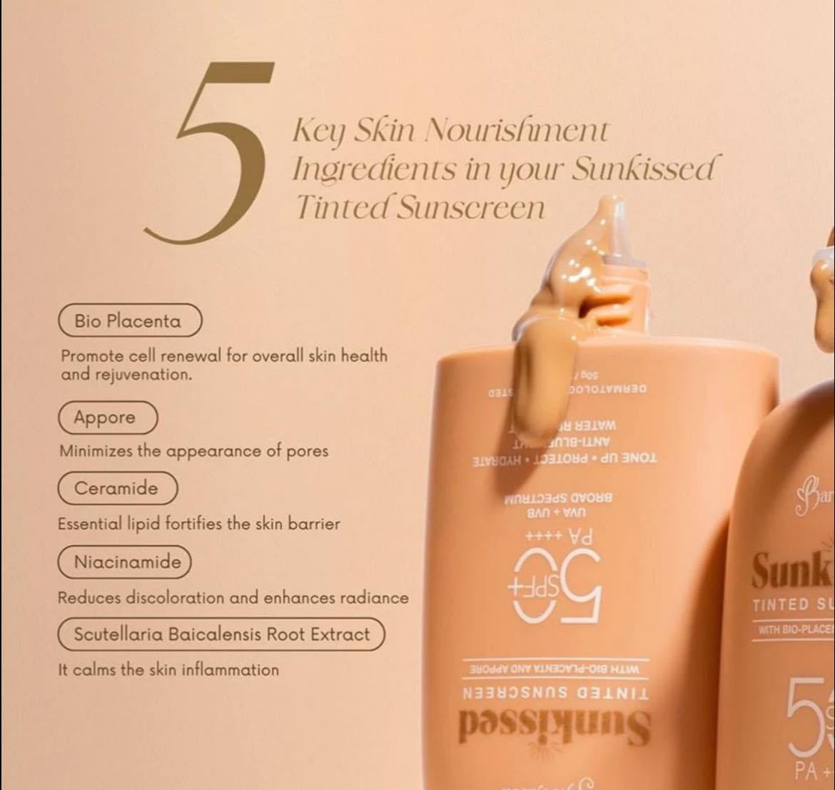 Barefaced Sunkissed Tinted Sunscreen SPF 50+ PA +++ 50g