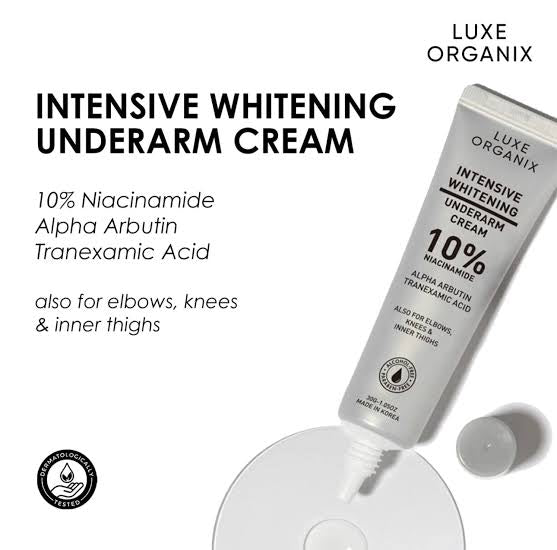 Luxe Organix Intensive Whitening Underarm Cream 10% Niacinamide – 40g