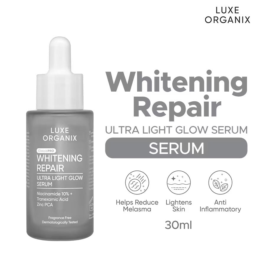 Luxe Organix ClinicalPRO Whitening Repair Ultra Light Glow Serum 30ml