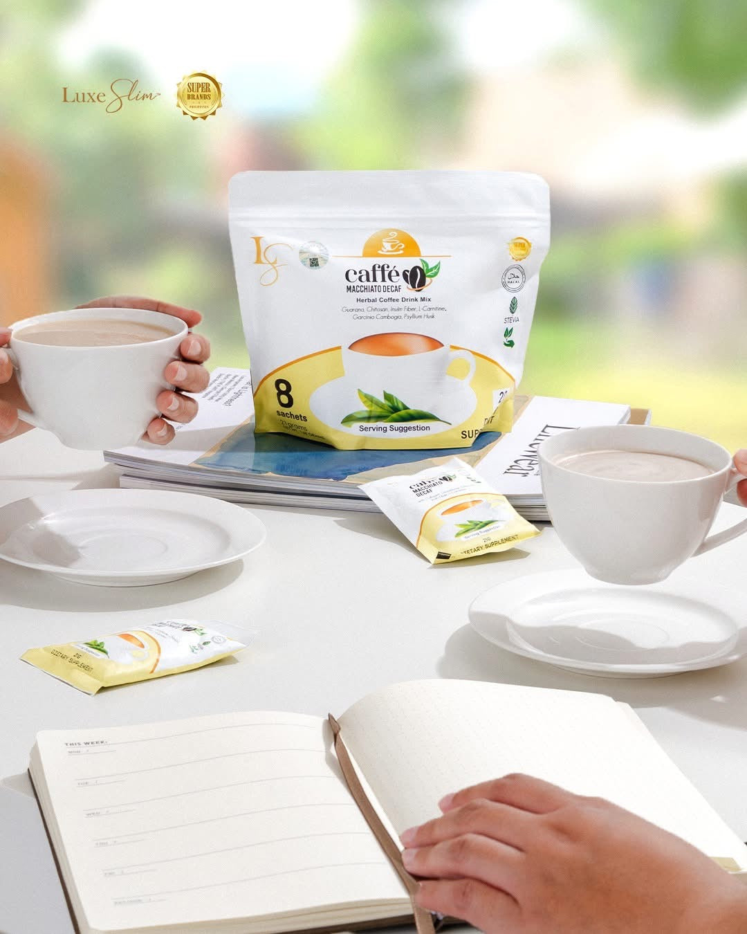 LuxeSlim Caffé Macchiato DECAF 8 sachets