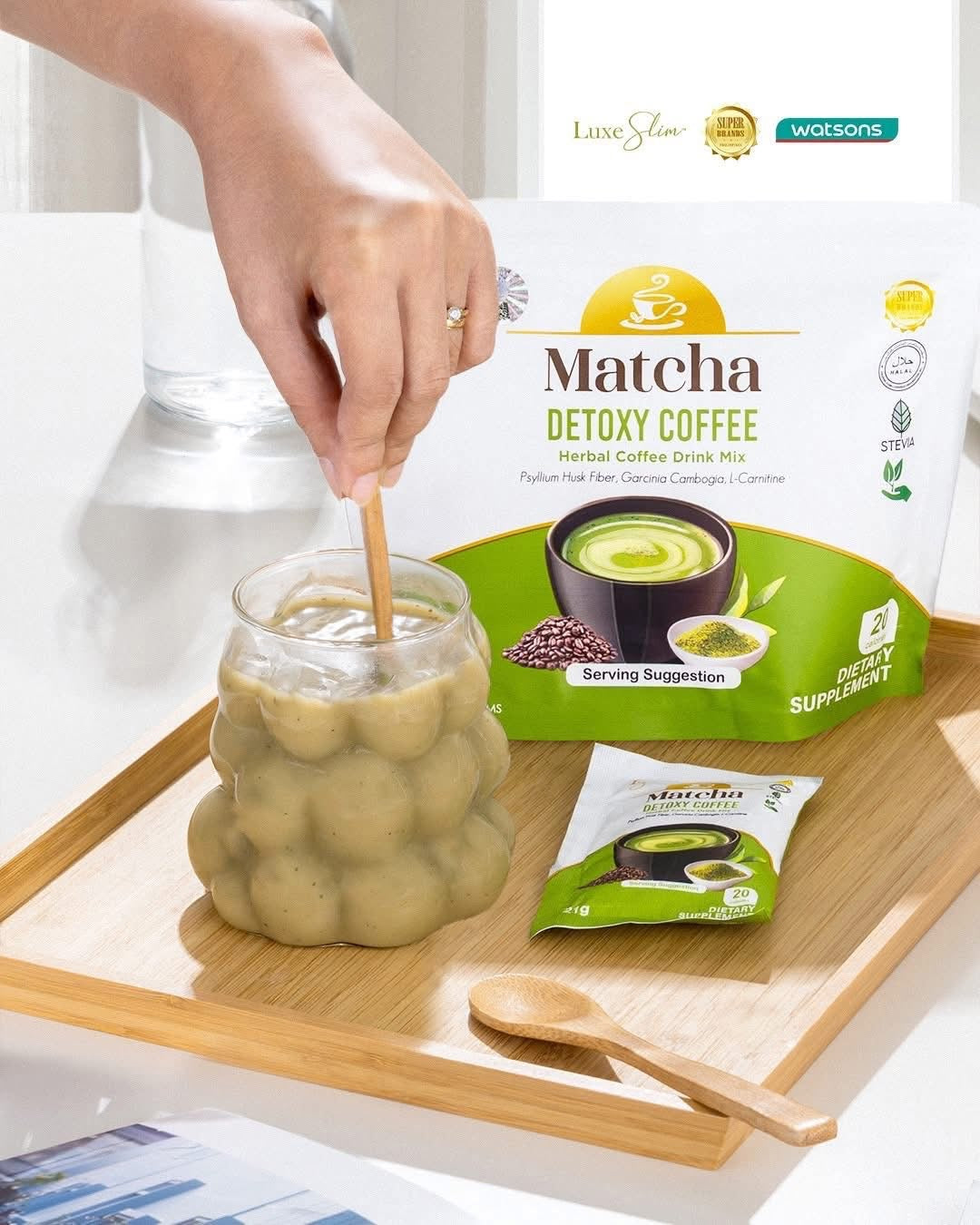 Luxe Slim Matcha Detoxy Coffee 8 sachets