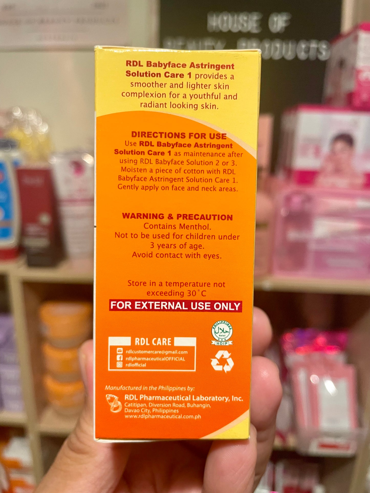 RDL Babyface Astringent Solution Care No. 1 (For Maintenance)