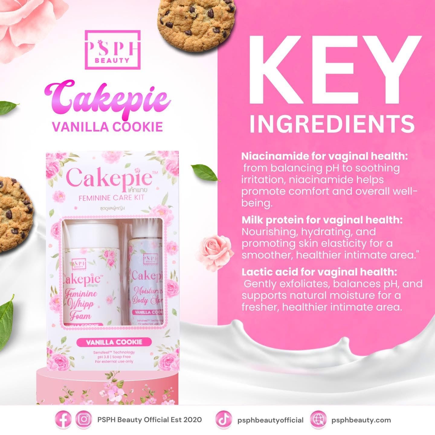 Cakepie Feminine Care Kit - Vanilla Cookie