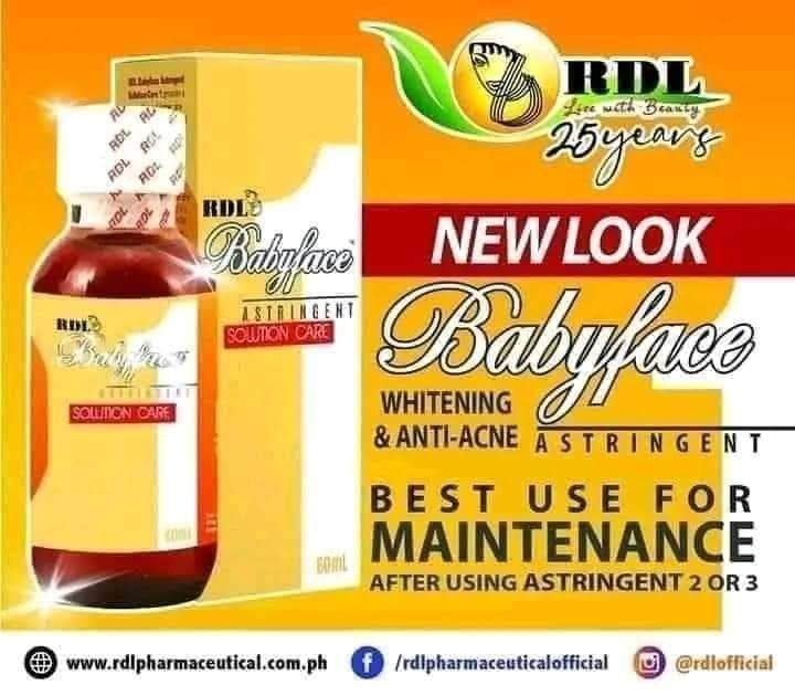 RDL Babyface Astringent Solution Care No. 1 (For Maintenance) – Tita ...