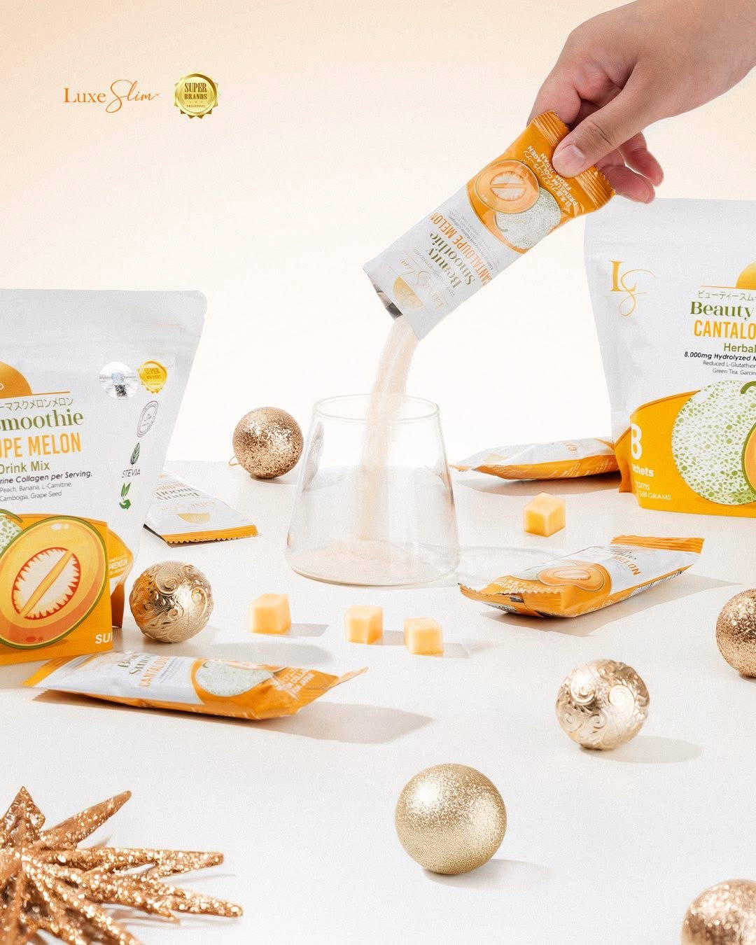 Luxe Slim Beauty Smoothie Cantaloupe Melon 8 sachets
