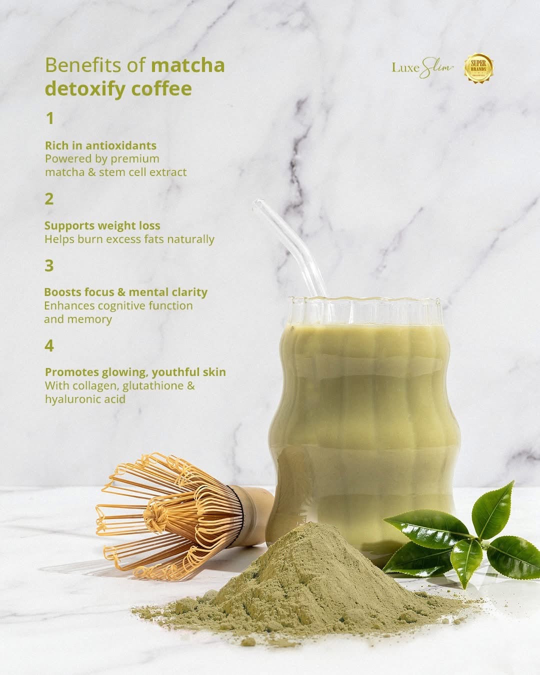 Luxe Slim Matcha Detoxy Coffee 8 sachets