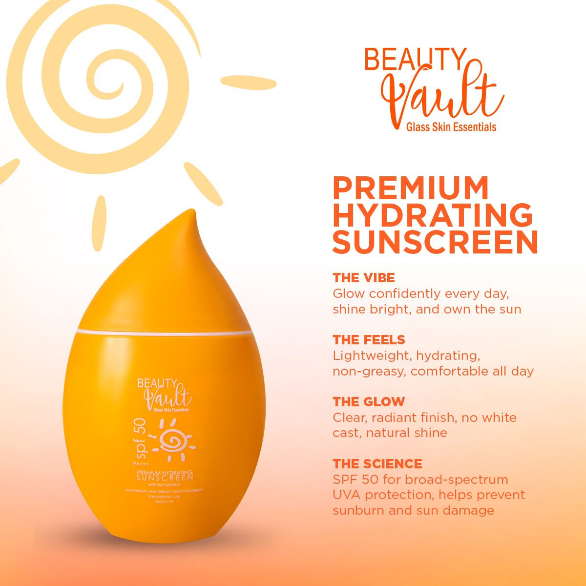 Beauty Vault Premium Sunscreen 50g