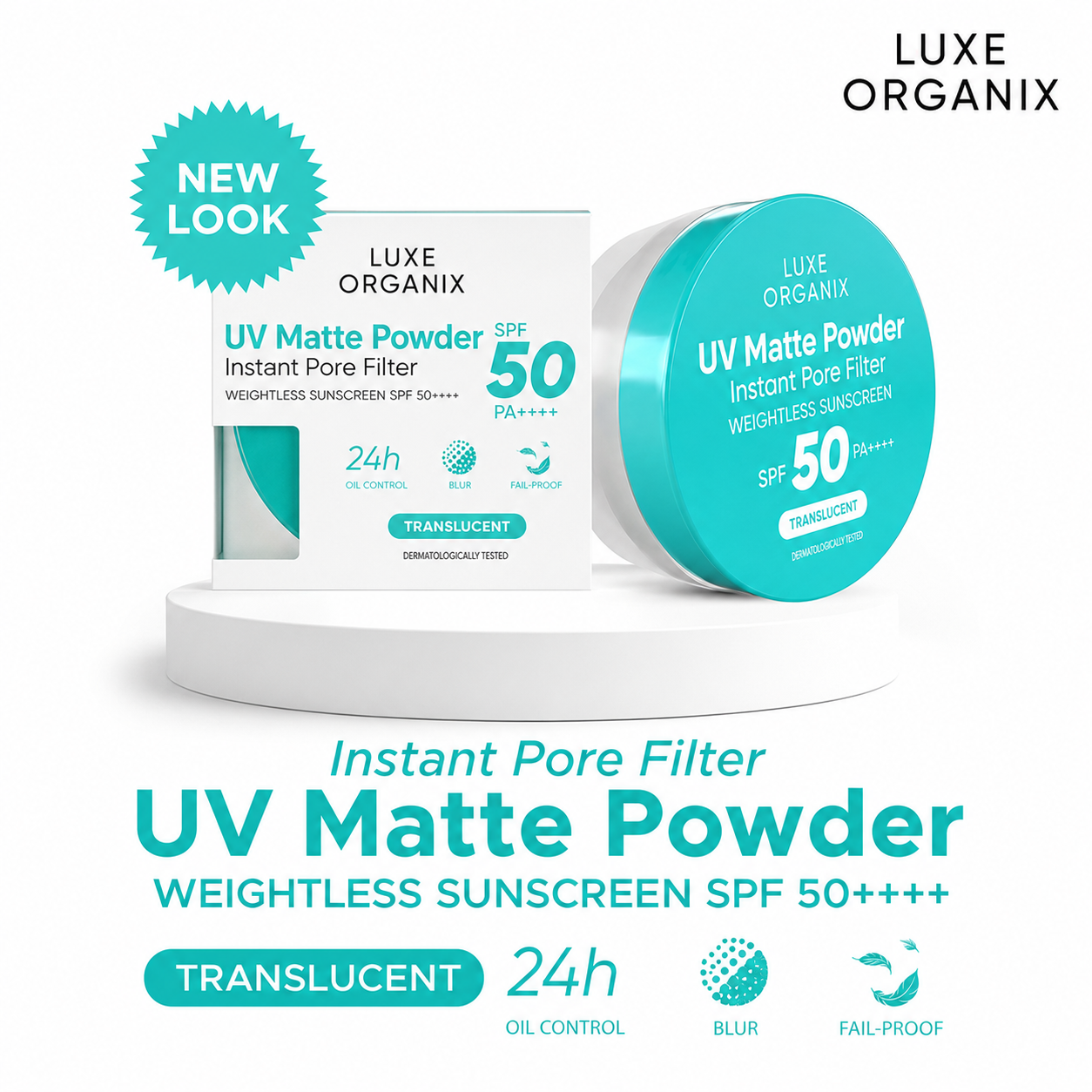 Luxe Organix UV Matte Powder SPF 50 PA++++ – Translucent