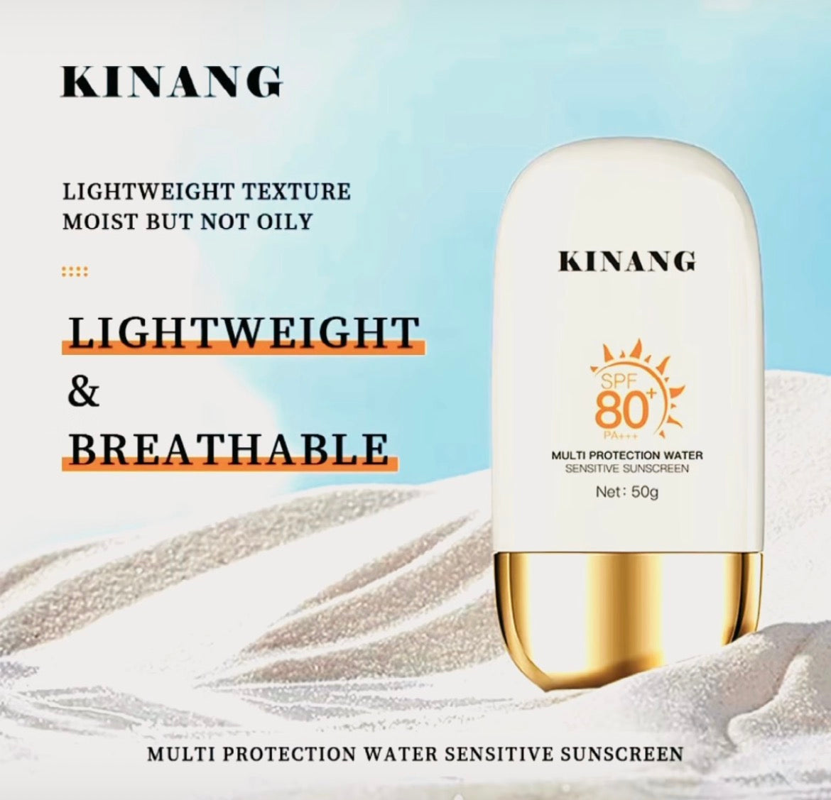 Kinang Multi-Protection Water Sensitive Sunscreen SPF 80 (50g)