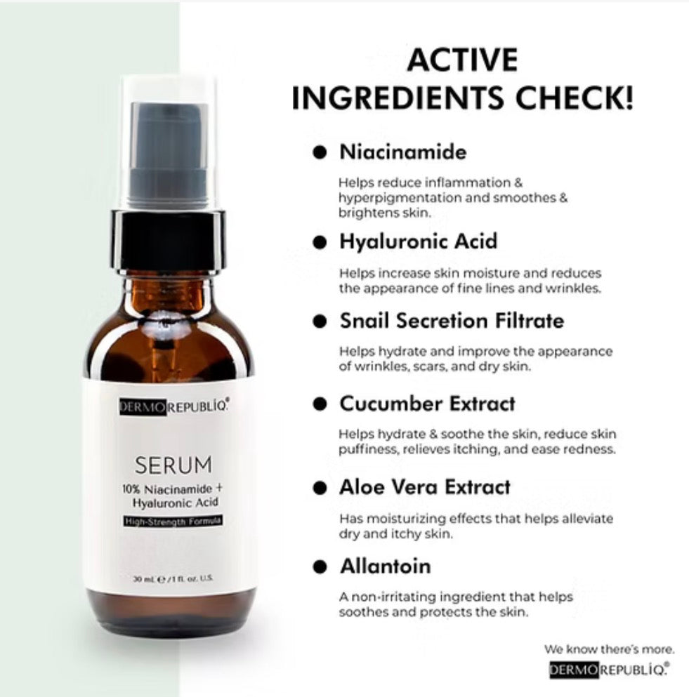 Dermo Republiq Serum 10% Niacinamide + Hyaluronic Acid 30ml