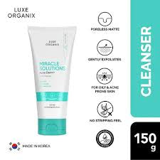 Luxe Organix Acne Derm+ Miracle Solutions Gel Cleanser 150g