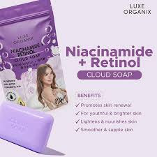 Luxe Organix Niacinamide + Retinol Cloud Soap 100g