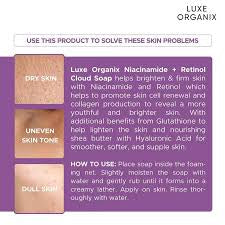 Luxe Organix Niacinamide + Retinol Cloud Soap 100g