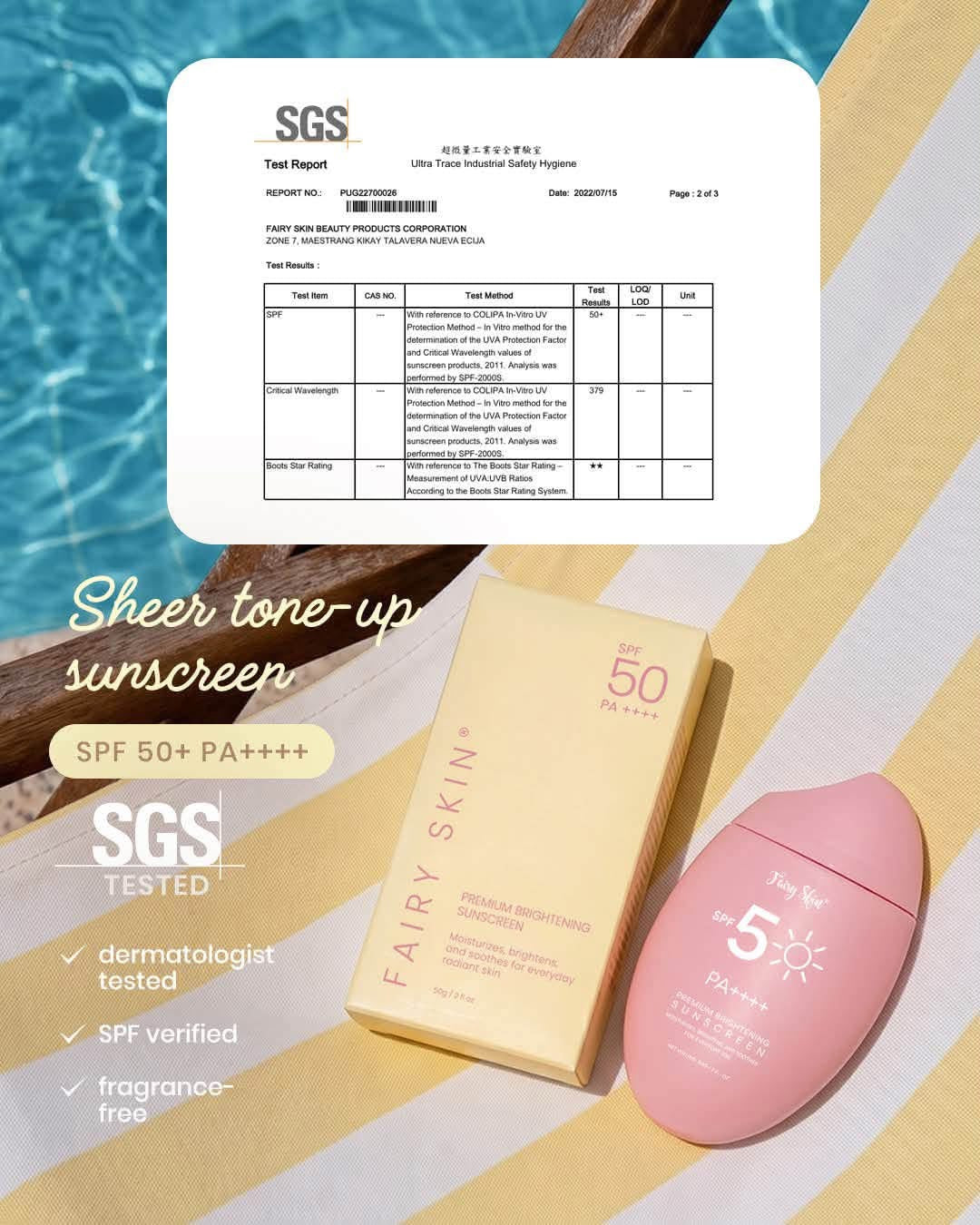 Fairy Skin Premium Brightening SUNSCREEN SPF 50 PA+++ 50g