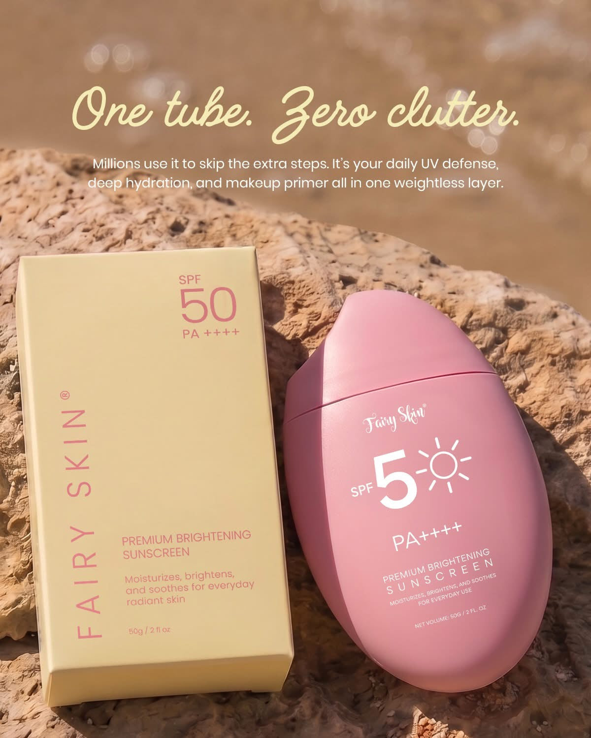 Fairy Skin Premium Brightening SUNSCREEN SPF 50 PA+++ 50g