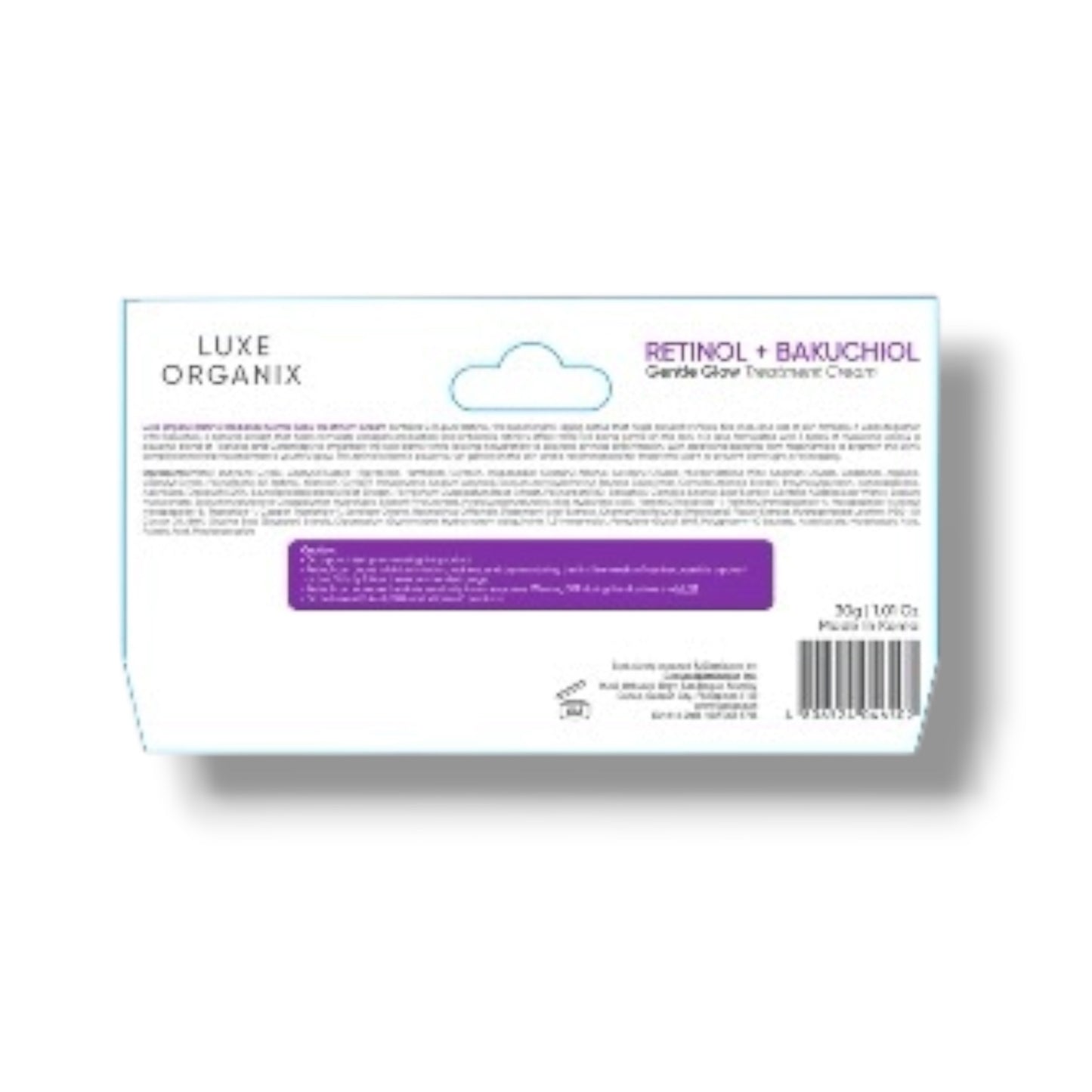 Luxe Organix Retinol + Bakuchiol Overnight Glow Gentle Treatment Cream 30g