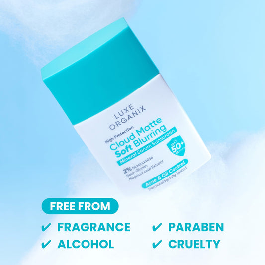 Luxe Organix Cloud Matte Soft Blurring Mineral Serum Sunscreen SPF50+ PA++++ 40g