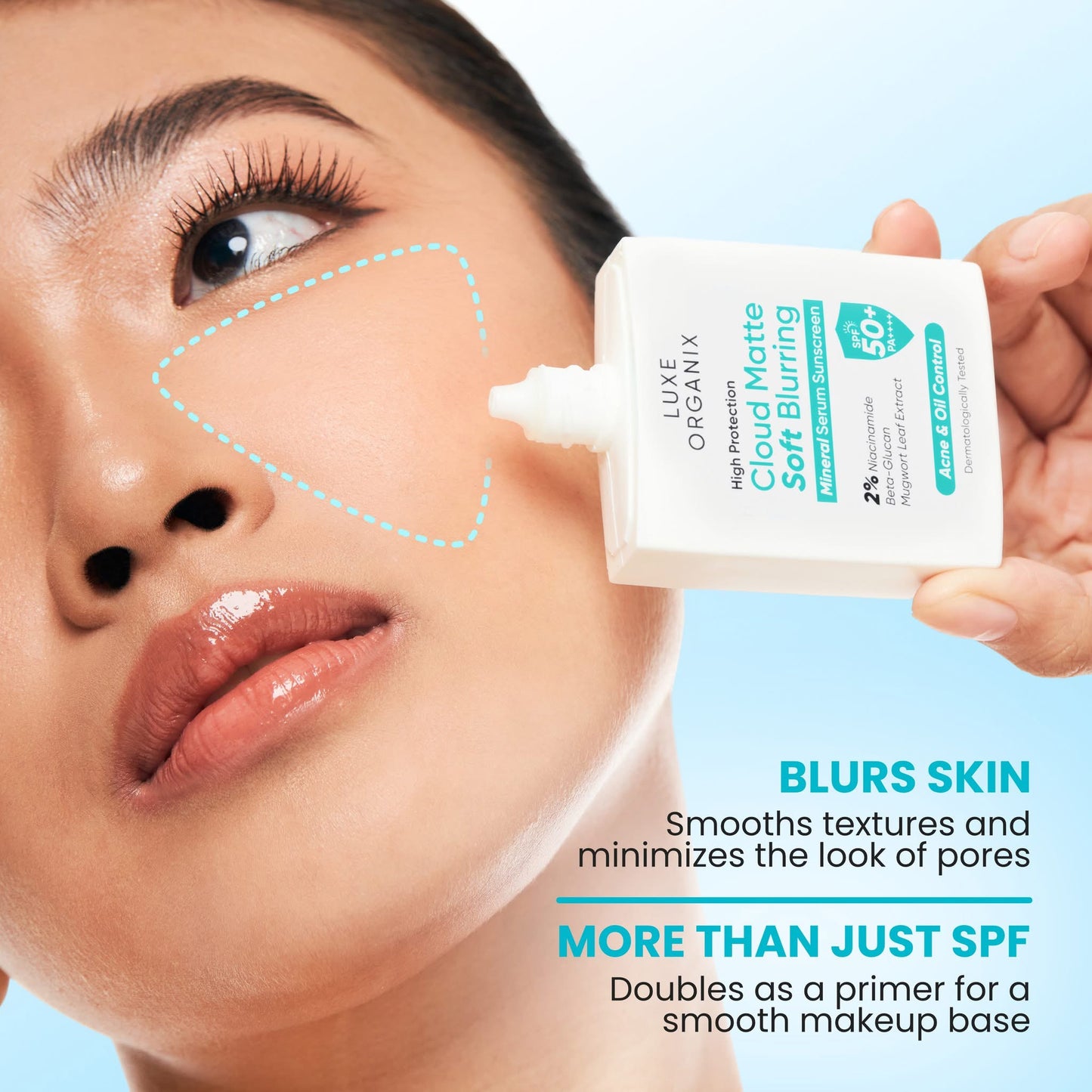 Luxe Organix Cloud Matte Soft Blurring Mineral Serum Sunscreen SPF50+ PA++++ 40g